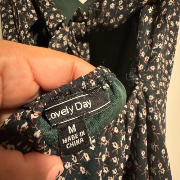 Lovely Day Black and White Floral Mini Dress - Picture 2 of 6